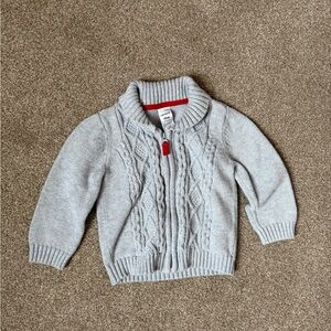 Carter's Light Gray Cable Knit Sweater